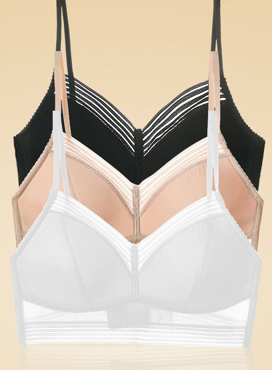 Thin Strap Breathable Wireless Bra